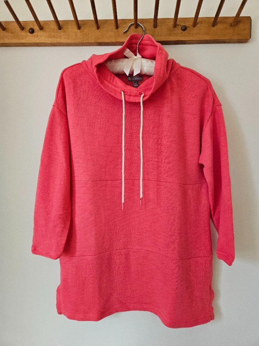 T by Talbots Coral Cowl Neck 100% Cotton Sweatshirt - XS - NWOT